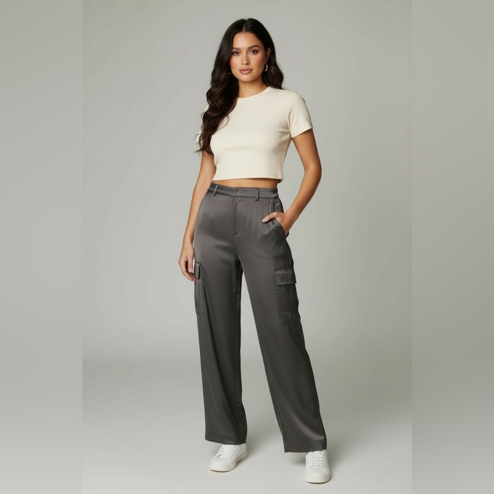 NWT DKNY Wide Leg Cargo Pants